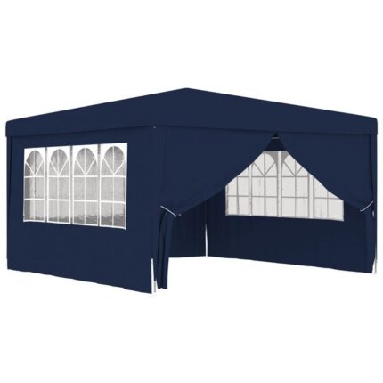 The Living Store - Tente de réception avec parois latérales 4x4 m Bleu 90 g/m²
