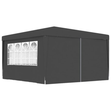 The Living Store - Tente de réception et parois latérales 4x4 m Anthracite 90 g/m²
