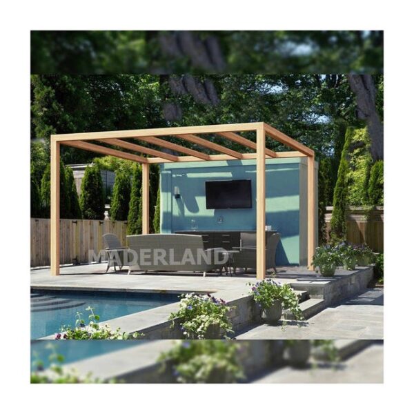 Pergola en bois lamellé-collé Santander 500 x 300 cm Maderland