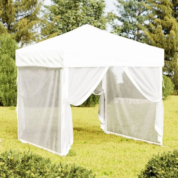 Maison Exclusive - Tente de réception pliable avec parois Blanc 2x2 m