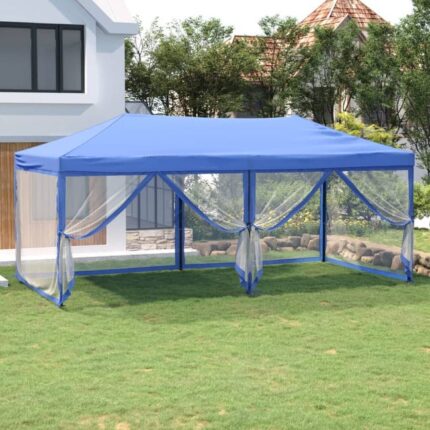 Maison Exclusive - Tente de réception pliable avec parois Bleu 3x6 m