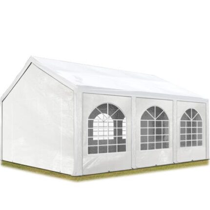 3x6 m tente de réception Barnum, PE 450, H. 2 m, blanc