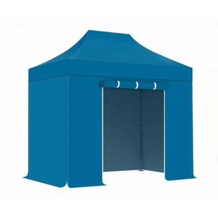 XPtent Pack Barnum 2X3 Structure en Acier 32mm Toit 380g/m² Bleu + Lot de Bâches pleines et porte Bleu