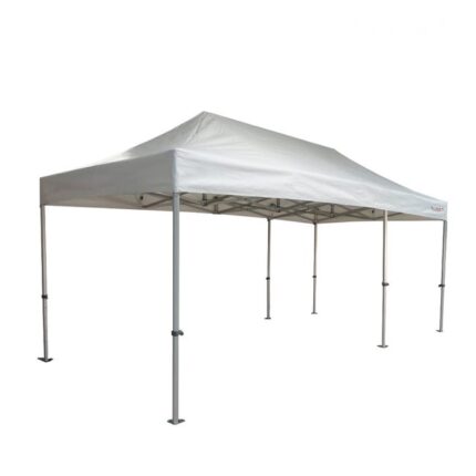 FRANCE BARNUMS -Tente Pliante 4 x 6m | Tonnelle 24m² | Abri, Jardin, Terrasse| Aluminium 45mm | Blanc