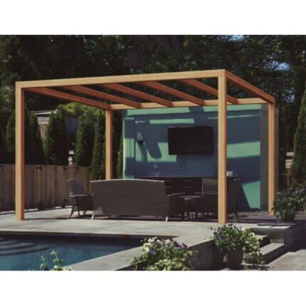 Pergola en bois lamellé-collé Santander 300 x 300 cm Maderland
