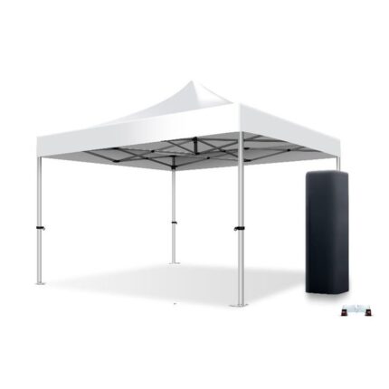 Xptent Tente Pliante, Barnum, Tonnelle Professionnelle 4X4 Structure en Aluminium 55mm Toit 520g/m² Blanc