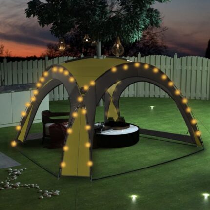 Maison Exclusive - Tente de réception avec LED et 4 parois 3,6x3,6x2,3 m Vert