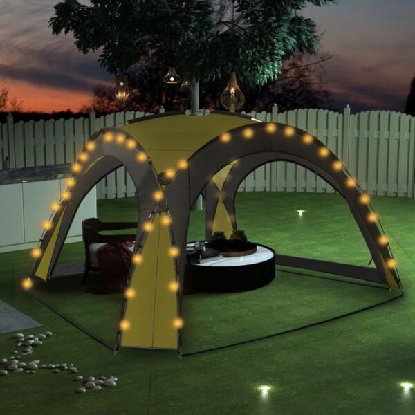 Maison Exclusive - Tente de réception avec LED et 4 parois 3,6x3,6x2,3 m Vert