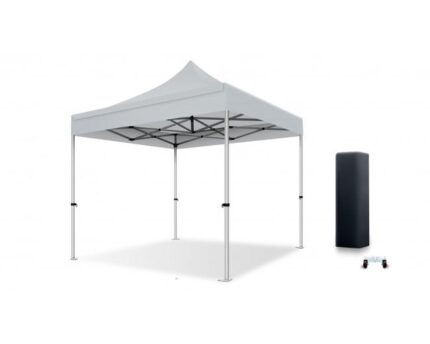 XPtent Tente Pliante, Barnum, Tonnelle Professionnelle 3X3 Structure en Acier 32mm Toit 380g/m² Gris