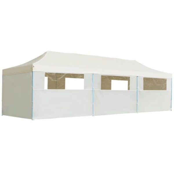 Maison Exclusive - Tente de réception pliable avec 8 parois 3x9 m Blanc cassé
