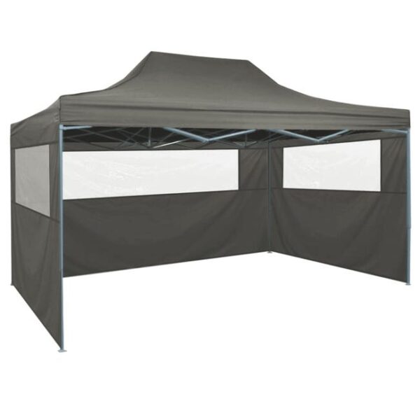 Maison Exclusive - Tente de réception pliable avec 3 parois 3x4 m Acier Anthracite