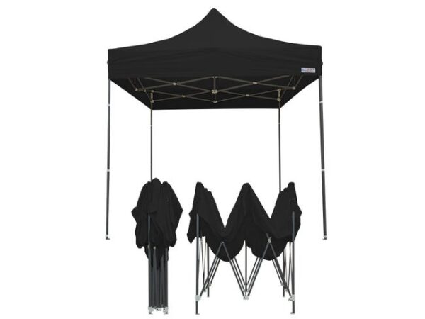 FRANCE BARNUMS -Tente Pliante 2x2m | Tonnelle 4m² | Abri, Jardin, Terrasse| Acier 31mm | Noir