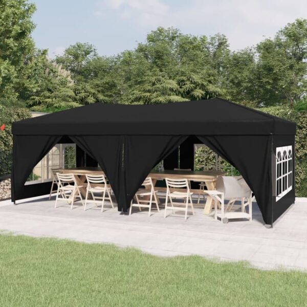 Maison Exclusive - Tente de réception pliable avec parois Noir 3x6 m