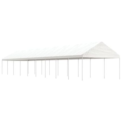 Belvédère avec toit blanc 20,07x4,08x3,22 m polyéthylène vidaXL