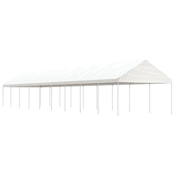 Belvédère avec toit blanc 20,07x4,08x3,22 m polyéthylène vidaXL