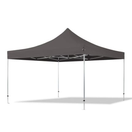 4x4 m Tonnelle Barnum Tente pliante Alu, PES 800, gris foncé