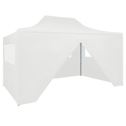 Maison Exclusive - Tente pliable de réception avec 4 parois 3 x 4,5 m Blanc
