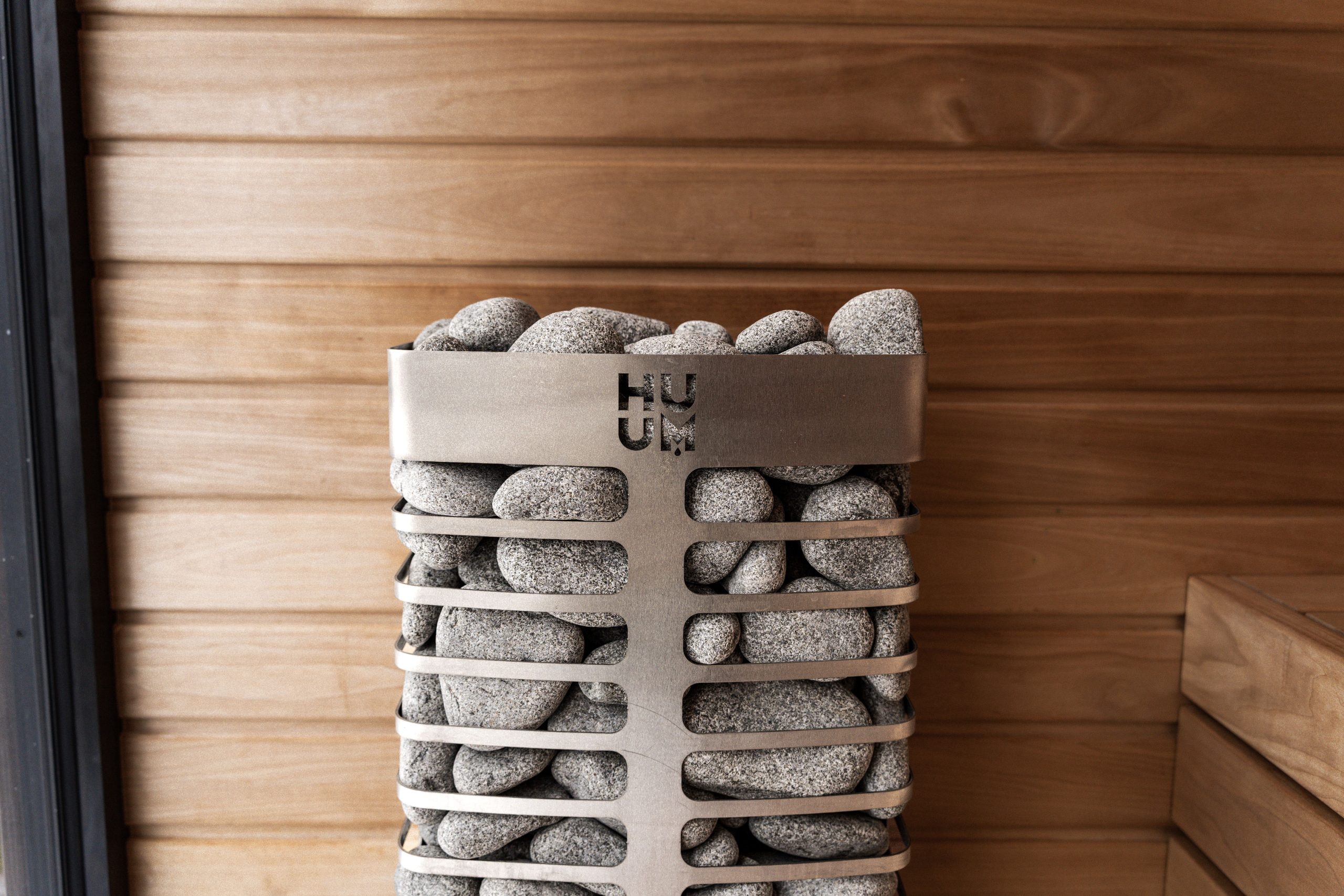 Radiateur sauna contemporain avec pierres chauffantes