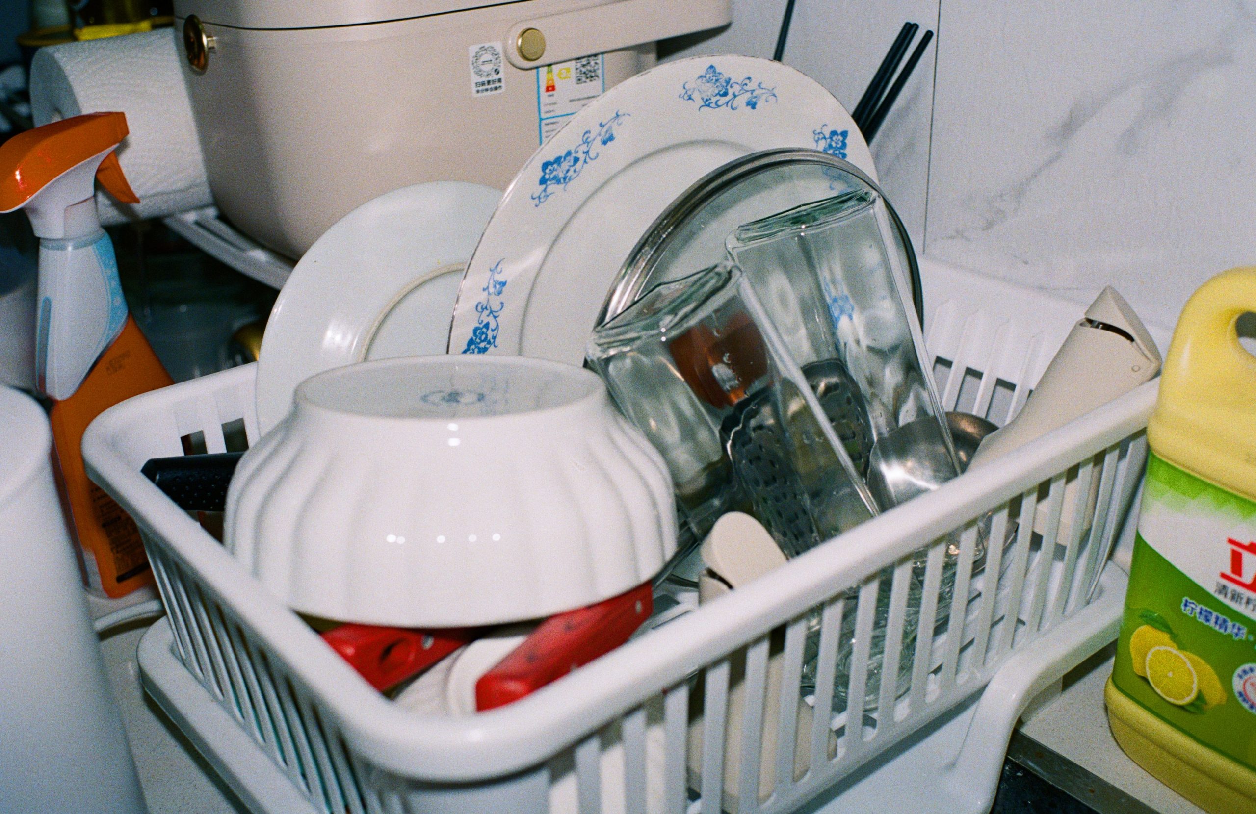 Vaisselle propre séchage rack cuisine